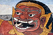 Detail from a mural painting with a 'Ramakien' motif - Thai version of the Indian Ramayana - from the temple complex of the Emerald Buddha, Bangkok (late 18th century) 